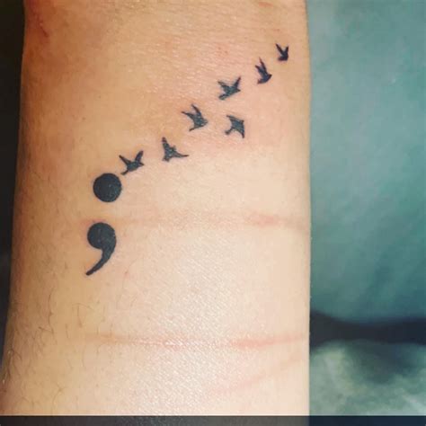 cool semicolon tattoo